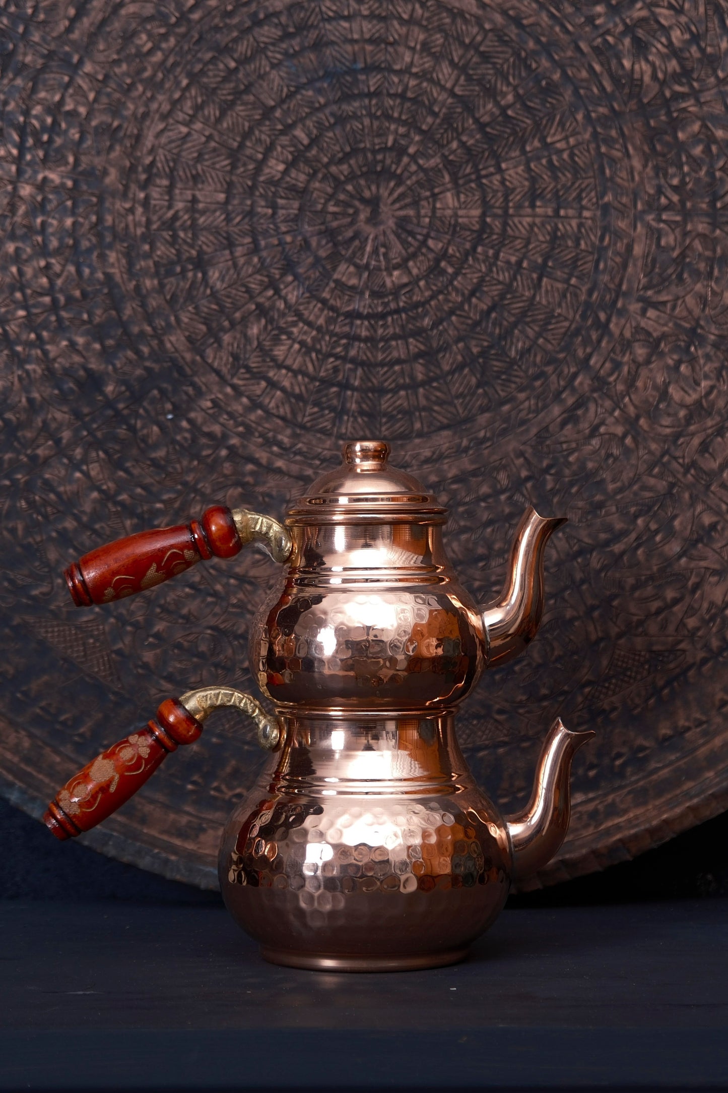 Sarayhan Kırmızı El Dövme Çaydanlık
